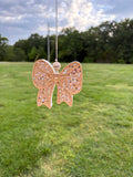 Tan Bow with Glitter