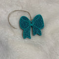 Blue Glitter Bow Car Freshie