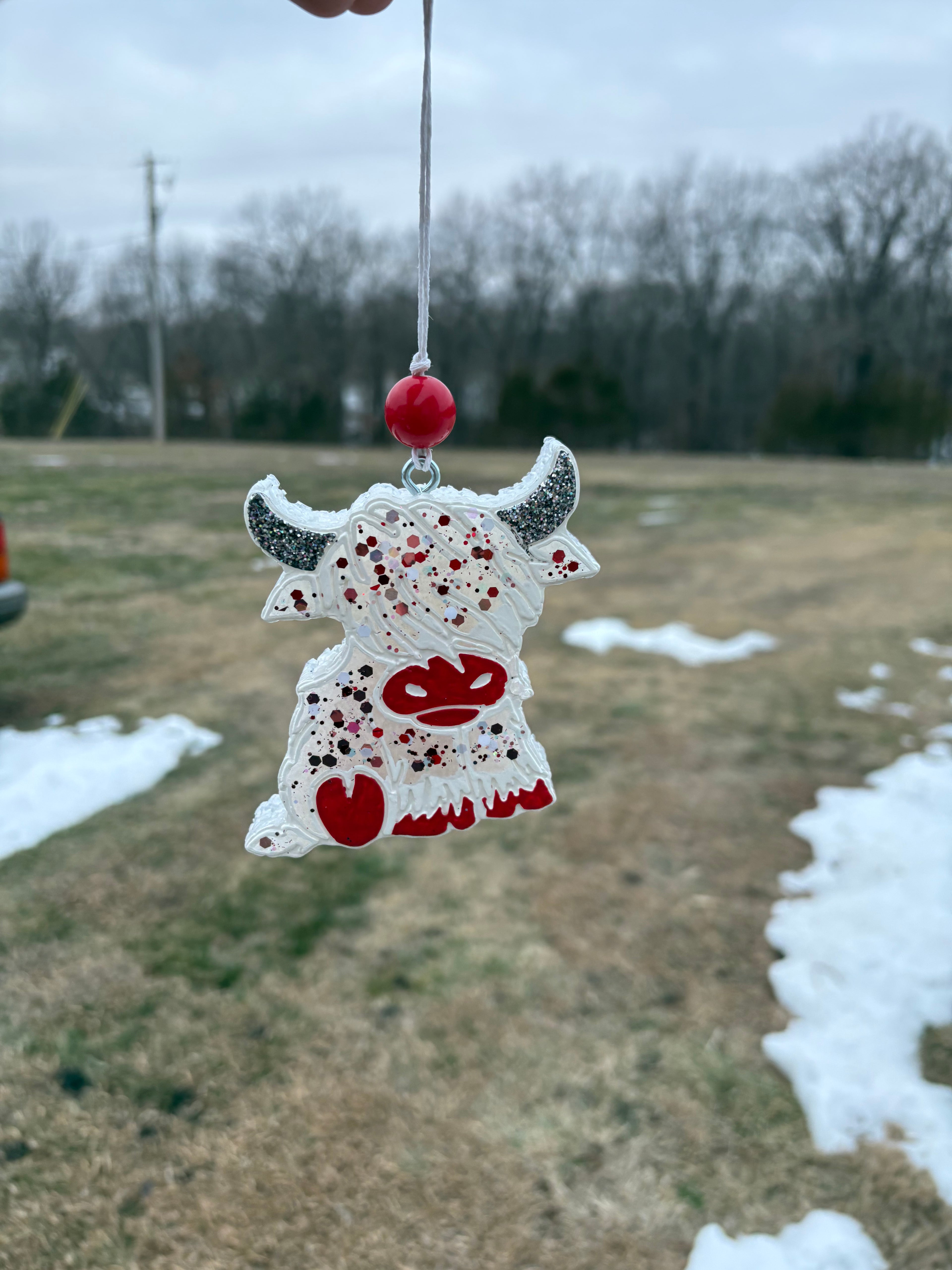 Highland Cow (Red & White) Car Freshie